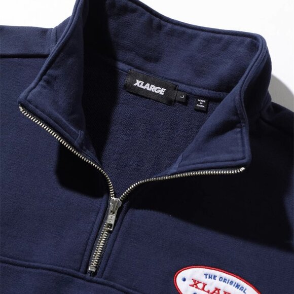 XLARGE Classic Oval Logo Half Zip Sweat Men's - Picture 5 of 7